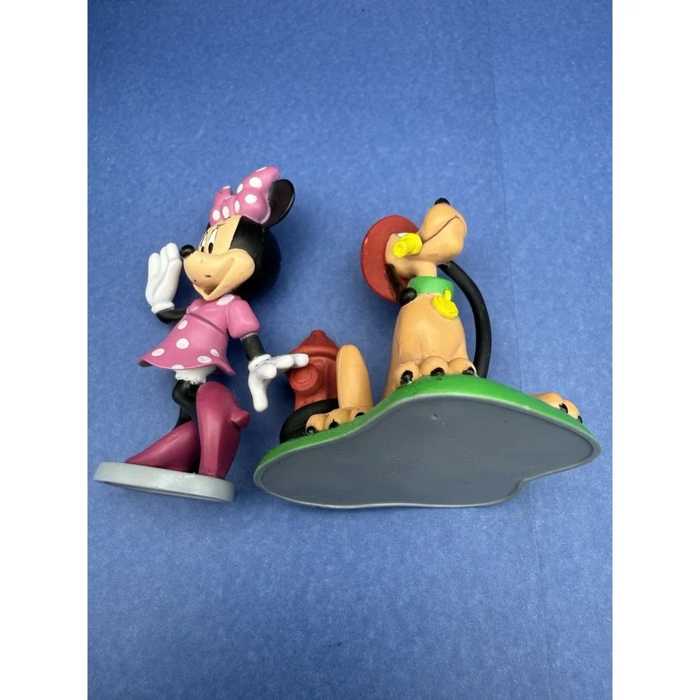 Pluto as Firedog & Minnie Disney Mickey Mouse and Friends PVC Figure Cake Topper